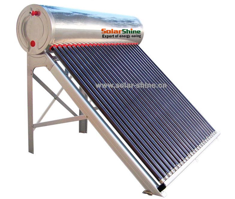 Solar Water Heater with Automatic Controller and Evacuated Tube Collector