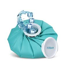 Blue 9 Inch Cooler Natural Latex Ice Bag Factory Reusable Rubber Ice Cube Bags for Sports Injuries Ice Pack