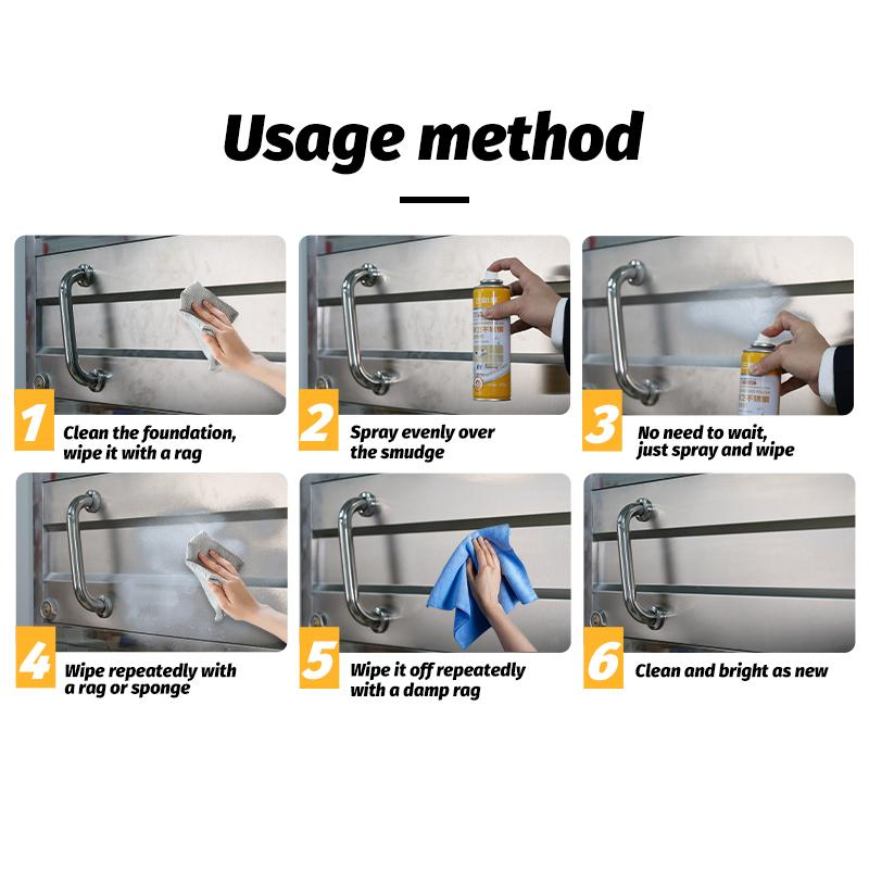 Factory Made Cleaner Wholesale Household Care Stainless Steel Cleaner Aerosol Spray