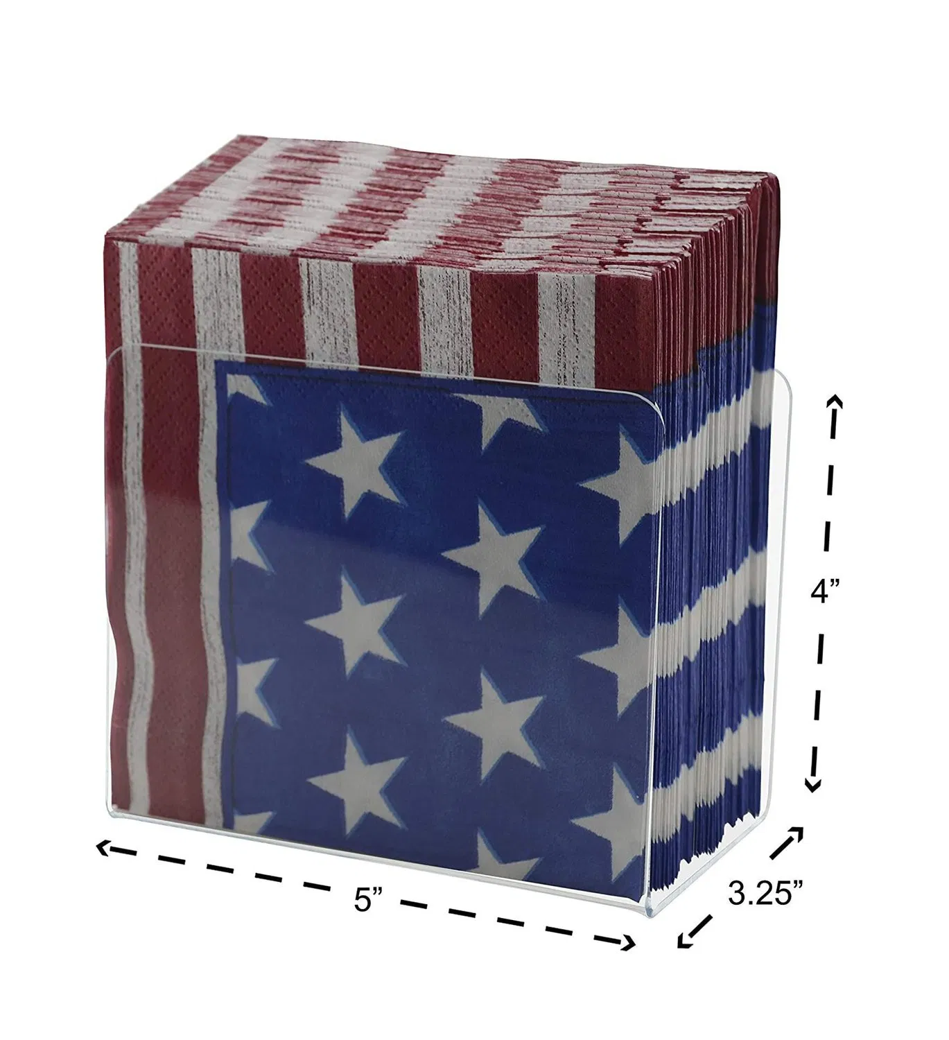 Plastic Squared Towel Holder Clear Acrylic Napkin Holder for Napkins