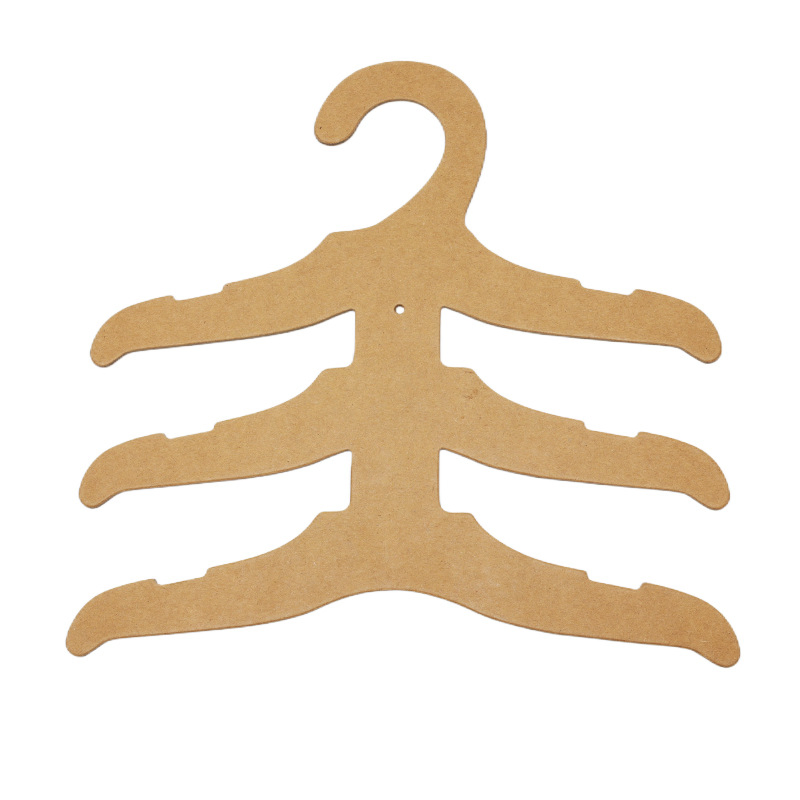 Paper Hanger Adult Model Environmentally Friendly Recyclable Plus Cardboard Hanger Kraft Paper Color Hanger Paper