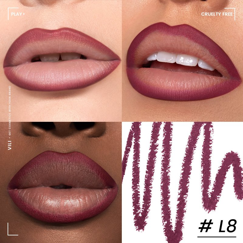 12 Colors Extension-Type Flesh Pink Lipliner Lasting Waterproof Custom Simple-Style Wholesale Lipliner