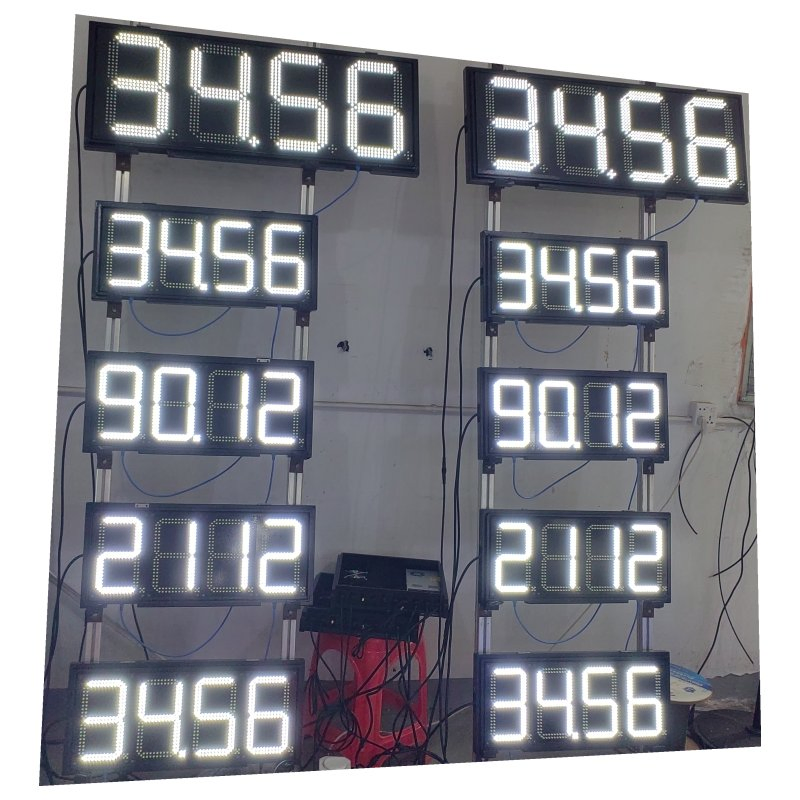 LED Fuel Price Sign Gasoline LED Price Station Large 7 Segment Display for Outdoor Price Board LED Gas Display