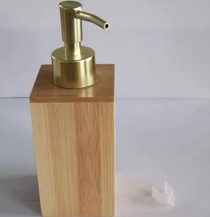 High Quality 25oml Eco-Friendly Bamboo Hand Wash Lotion Bottle Wooden Shampoo Container