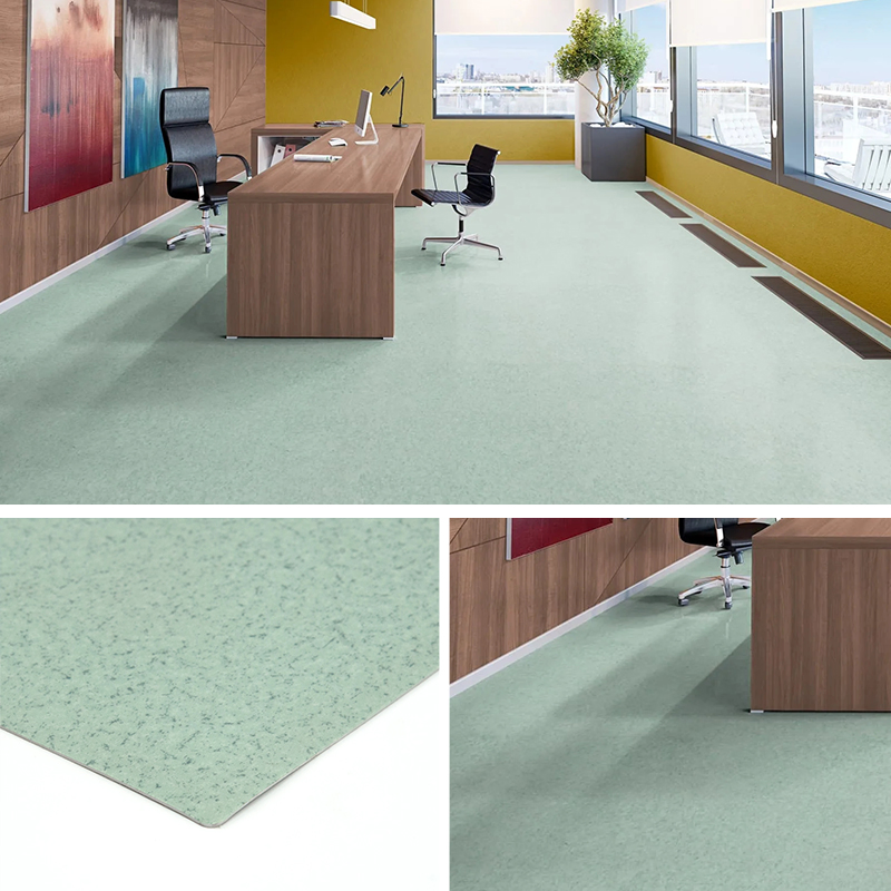 Green Marble Look Office Room Hospital Commercial PVC Flooring with Cheap Price