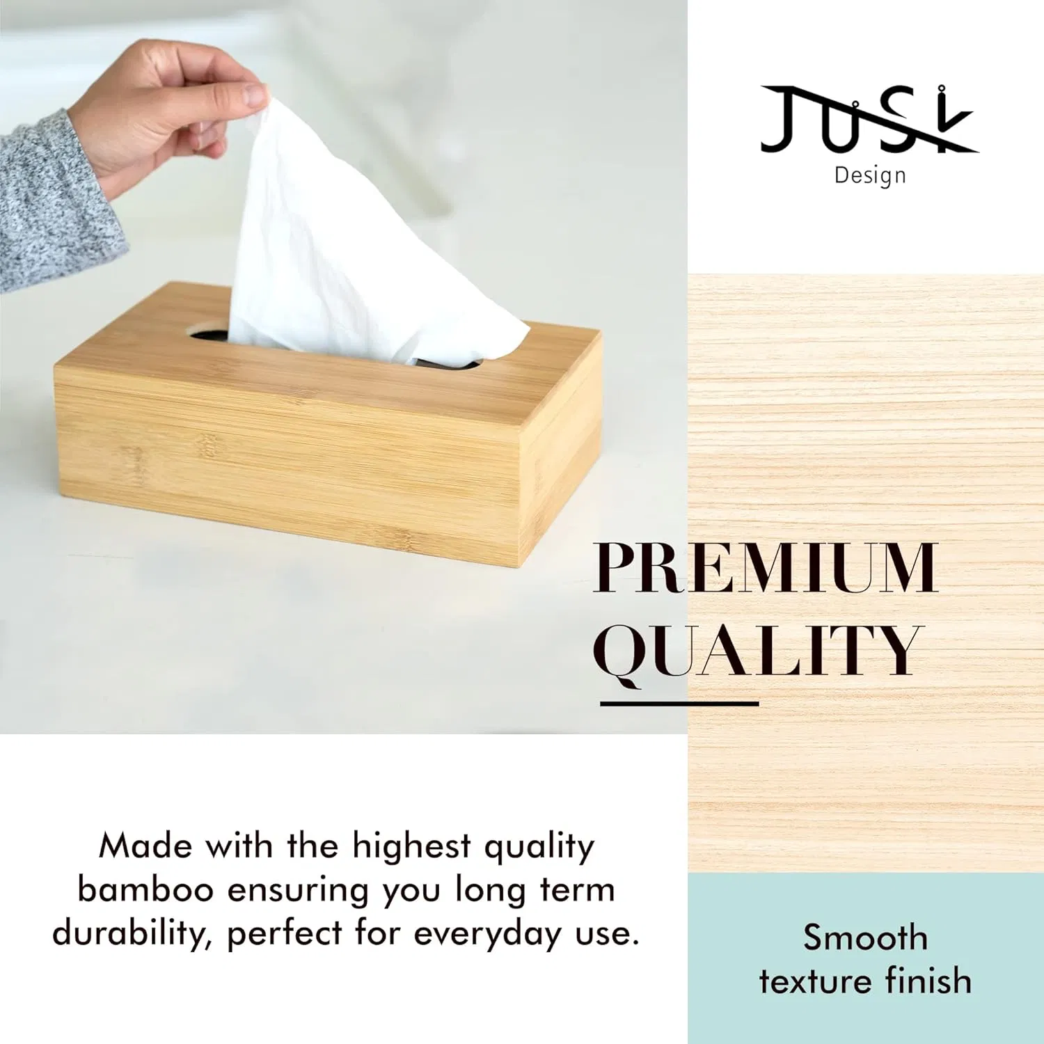 Bamboo Made Household Simple and Suitable for Bedrooms, Living Rooms, Kitchens, Washbasins, and Paper Boxes