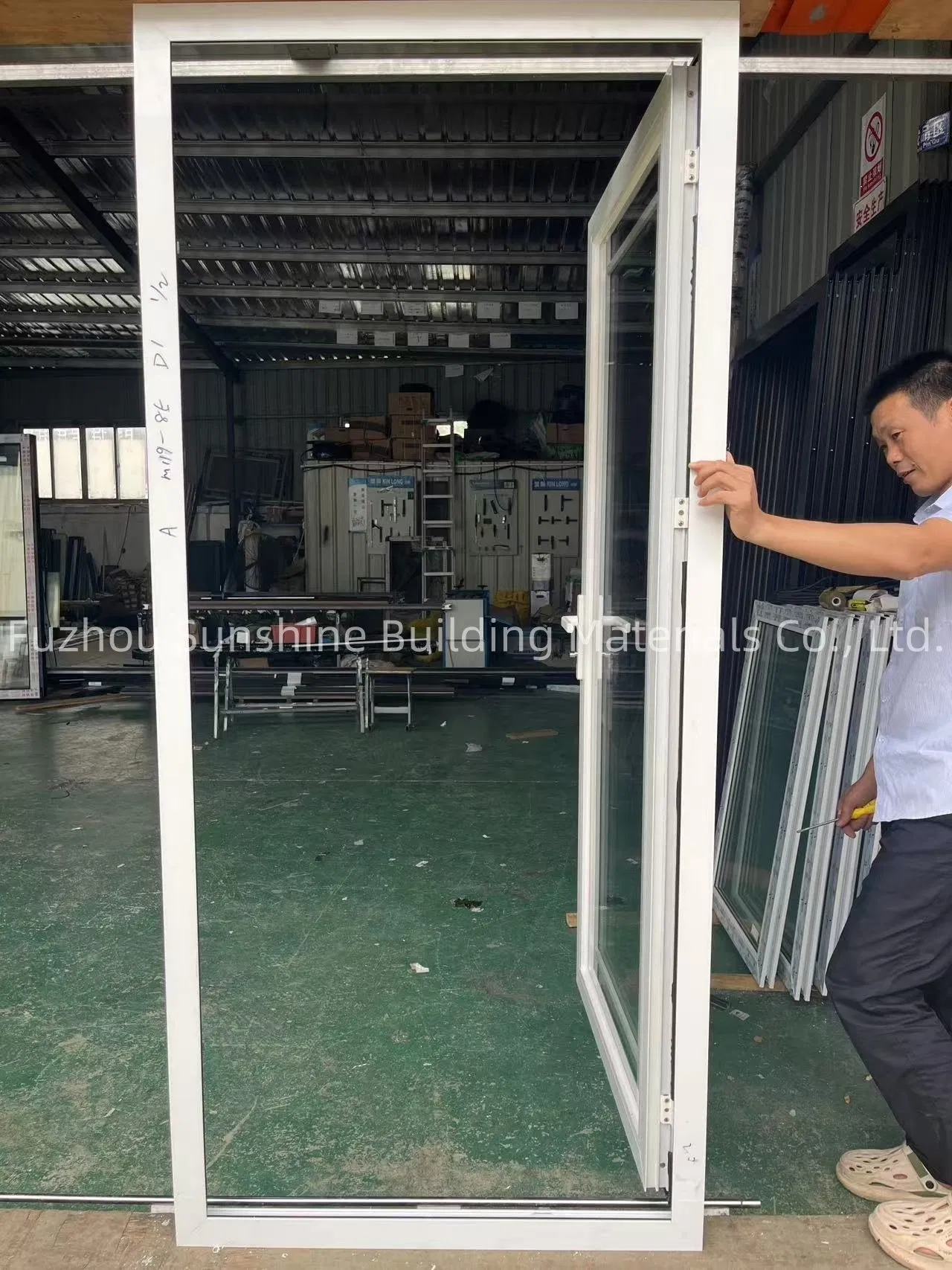 Easy to Install Soundproof Swing Style UPVC Windows Doors with Double Tempered Glass for House Use