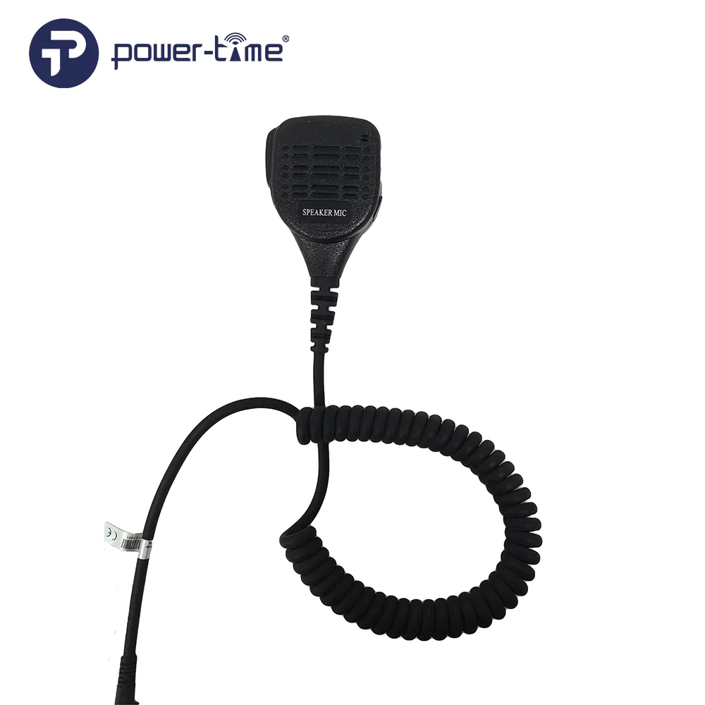 Rugged Design Portable Remote Speaker Microphone IP55 Rated for Walkie-Talkie