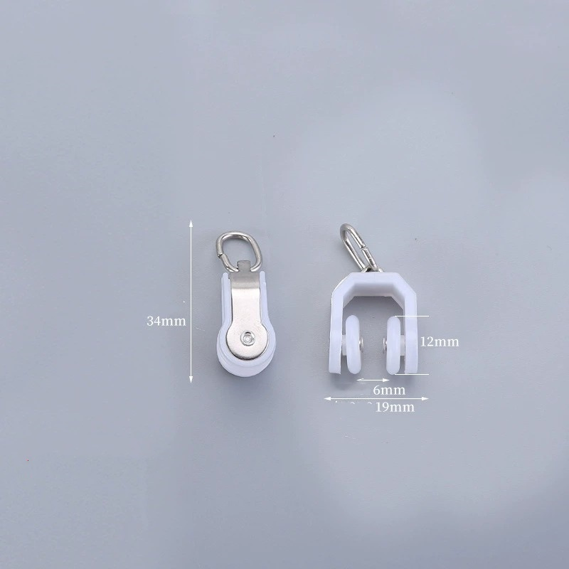 Manufacture High Quality Pulley Curtain Track with Hook Sliding Plastic Curtain Track Accessories Hooks