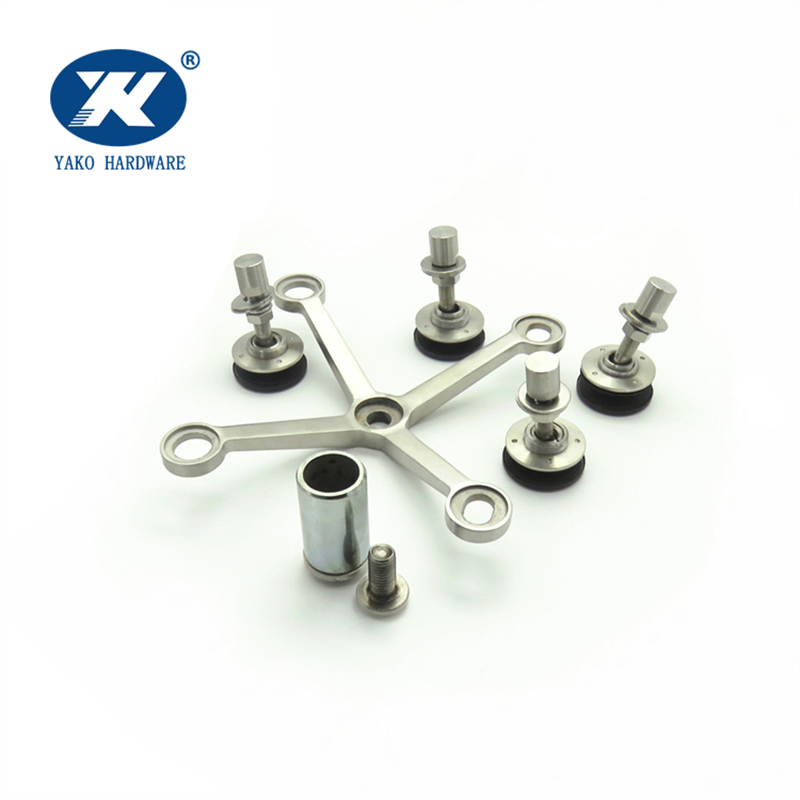 Glass Fittings Buildings Glazing 4 Arm Way Curtain System Wall Spider