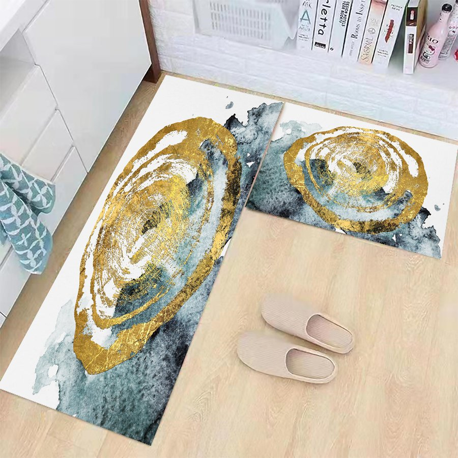 China OEM Service Standing Polyester Anti Slip Kitchen Print Rug 3D Carpet