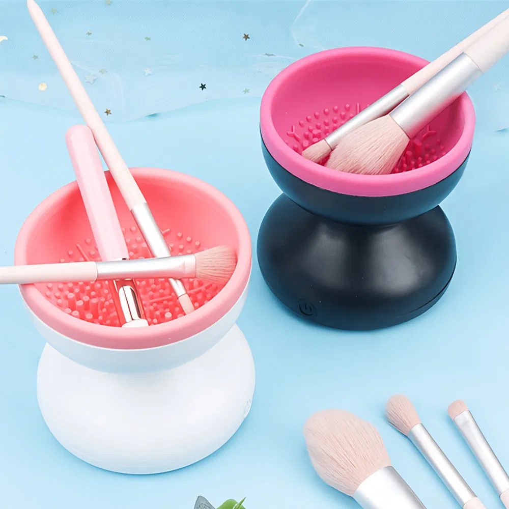 Electric Cosmetic Brushes Bowl Machine Automatic Spinner Rotating Silicon Makeup Brush Beauty Cleaner