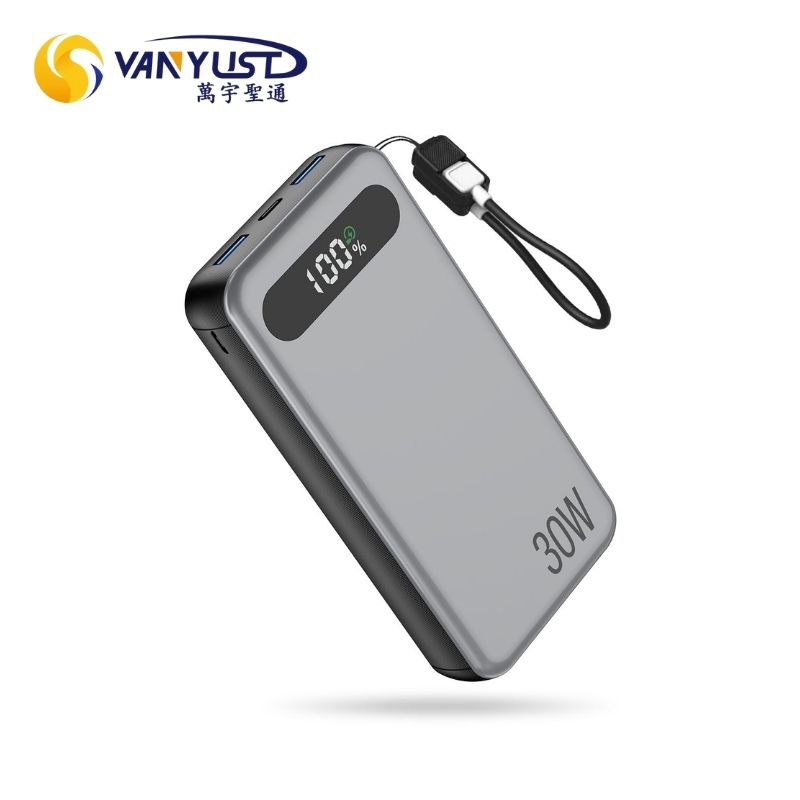 Pd 30W 20000mAh Portable Mobile Charger Afc Battery Pack Supply Dual Ports Super Fast Charging Power Bank with USB C to C Cable with CCC 3c Certification
