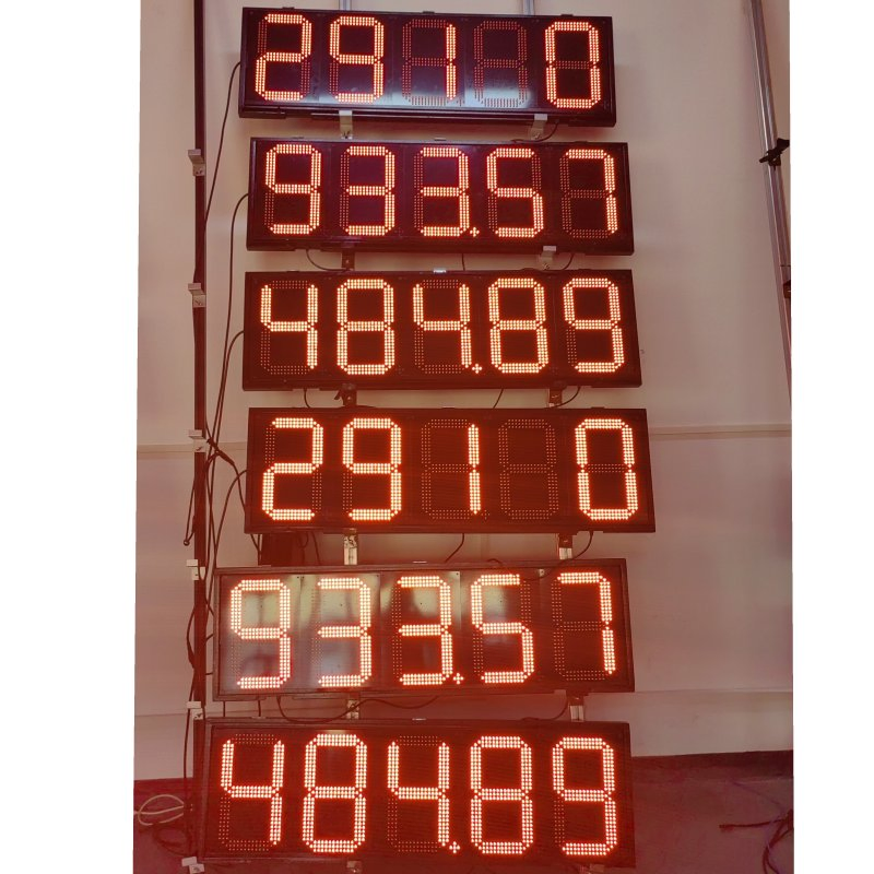 88888 5 Digits Factory Price for Gas Station 5 Digits 7 Segment LED Display Screen Panel Gas Station LED Price Sign