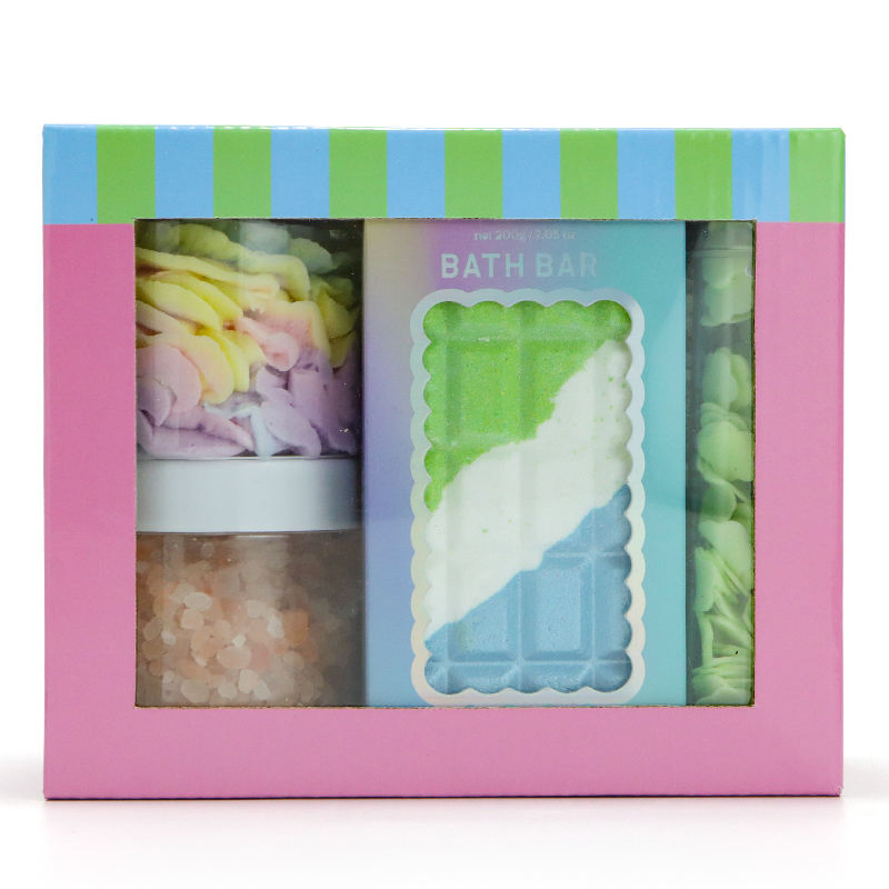 Natural Organic Body Butter Chocolate Bath Bombs Himalayan Bath Salt Gift Set for Women