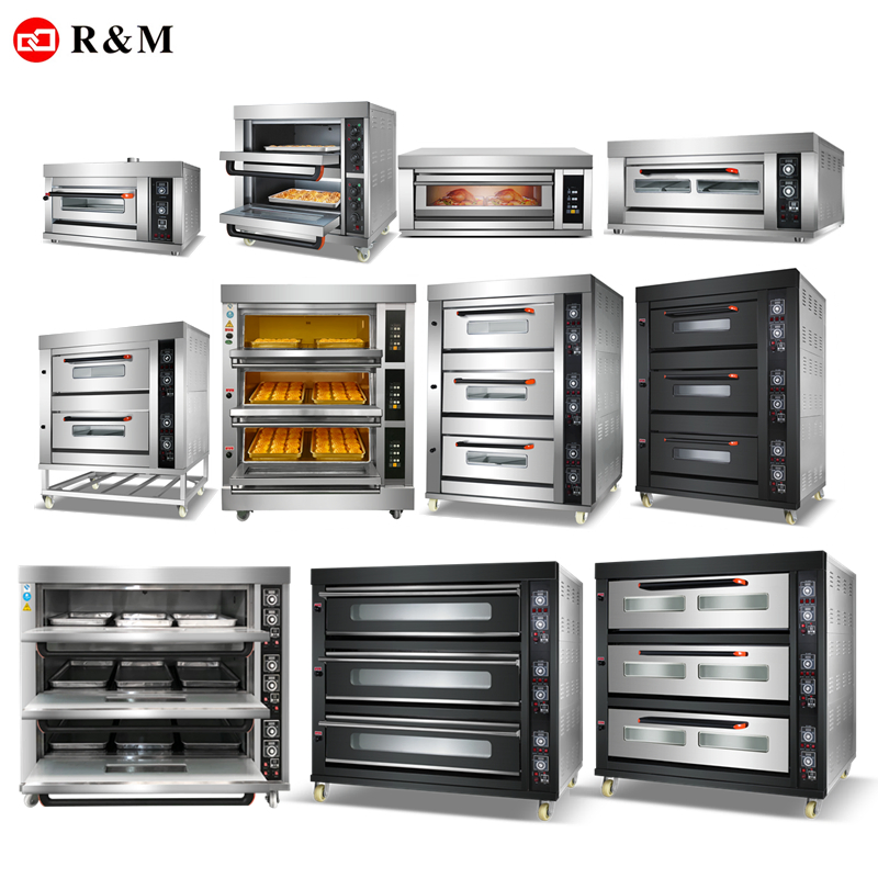 Horno Pan Large Used Commercial Double Gas Pizza Electric Oven for Bakery Equipment Sale Price, 1 4 2 3 Deck Industrial Bread Cake Stainless Steel Baking Ovens