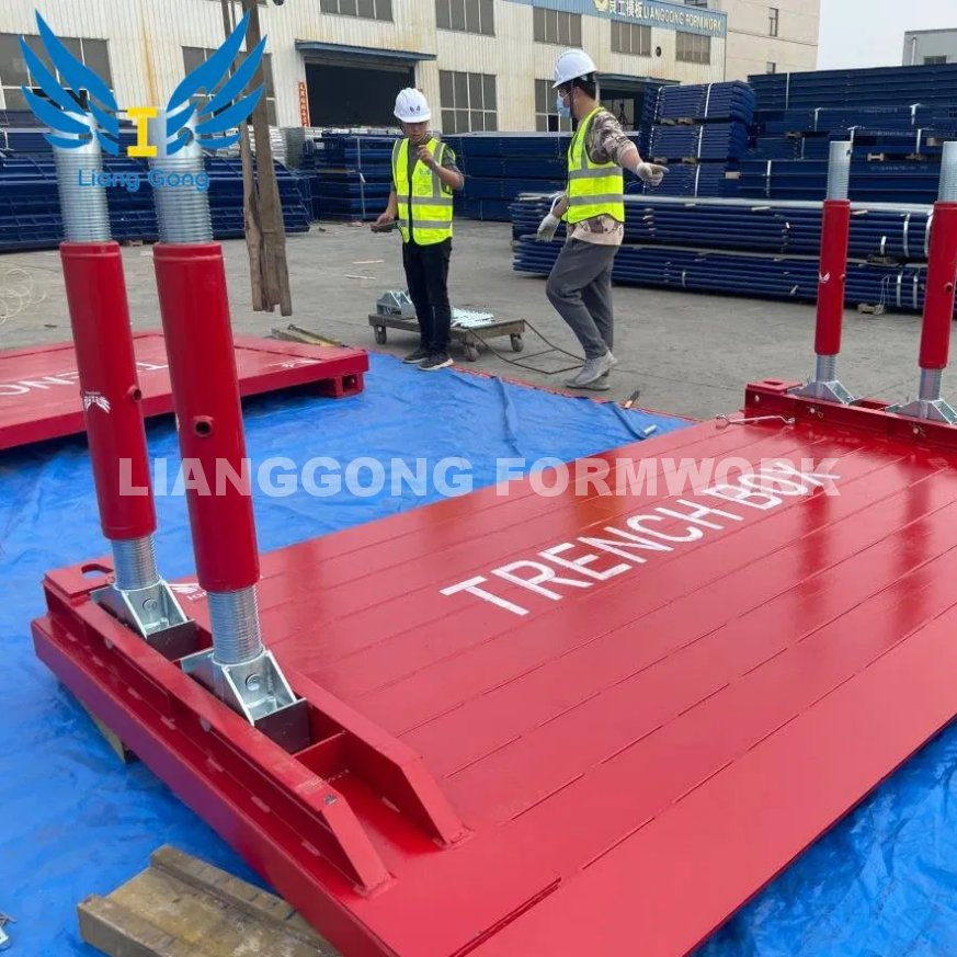 Wholesales China Lianggong Formwork Manufacturer Steel Shoring Trench Box for Ditch Construction