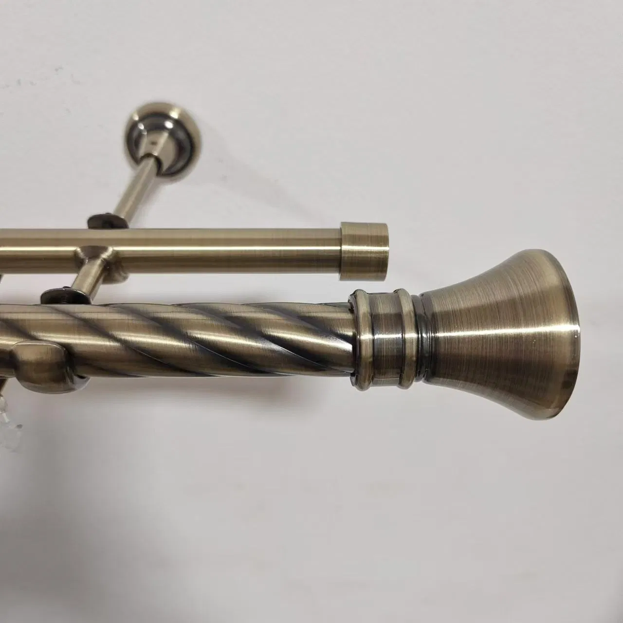 Hot Sale Twist Double Curtain Pole Set Aluminum Curtain Rod Window Curtains Rods