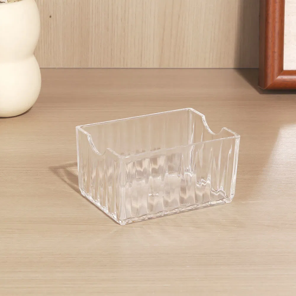 Customized Transparent Color Plastic Tissue Box Restaurant Table Use Tabletop Tissue Holder