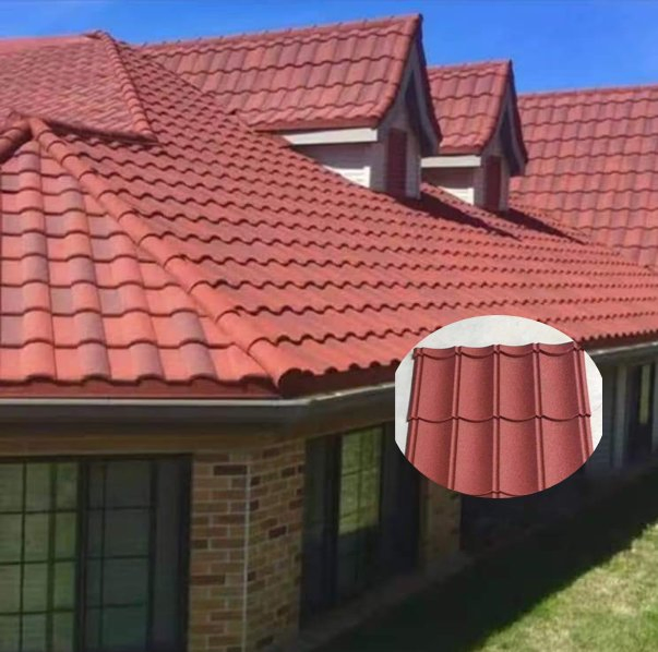 Chinese Steel Roof Shingle Sheet Material Stone Coated Metal Roofing Tile for Villa House