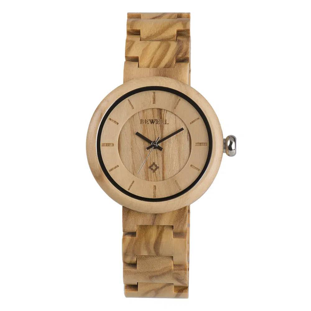 Handcraft Fashion Watches Customized Logo Bewell Full Wood Watch