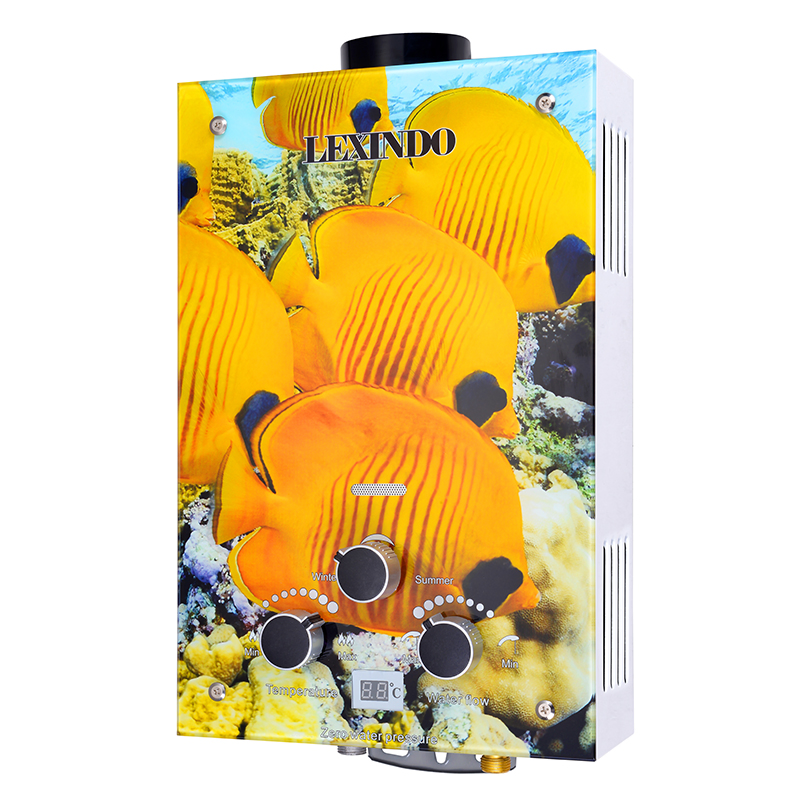 Home Appliance Tankless CE Bathroom Gas Water Heater Stable Calentador De Agua with Glass Panel