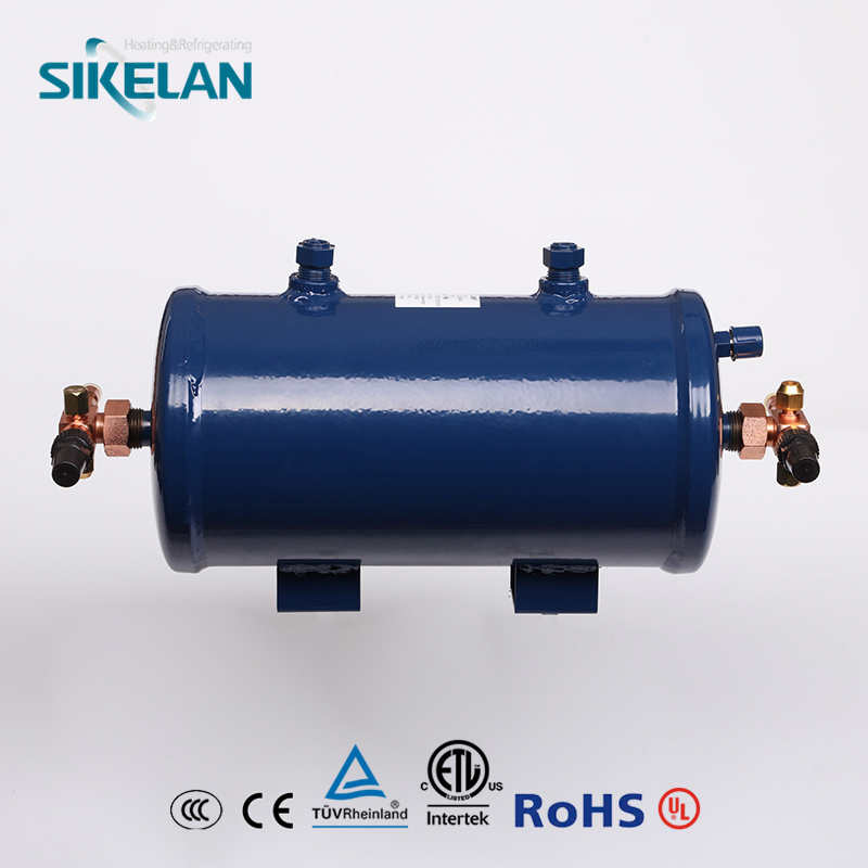 Vertical/Horizontal Easy to Install Lubricating Oil Cooling Refrigeration Oil Receiver