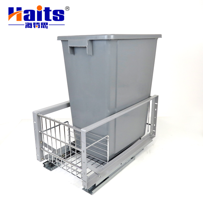 Выдвижной мусорный бак с доводчиком для кухни