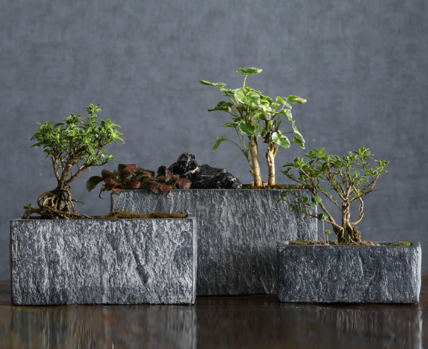 Горшки бетонные прямоугольные для сада патио