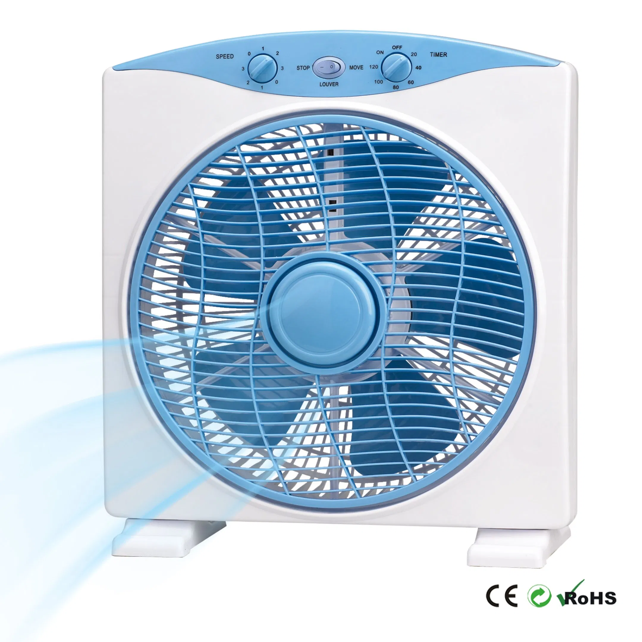 12inch Box Fan with Quiet Operation Fast Cooling 60mins Timer