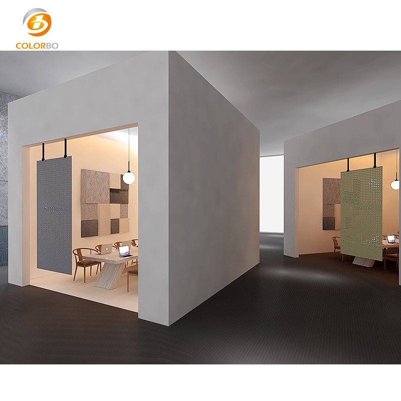 High performance 2400*600 mm Sound Absorption Space Partition Customized PET Office Furniture Screen