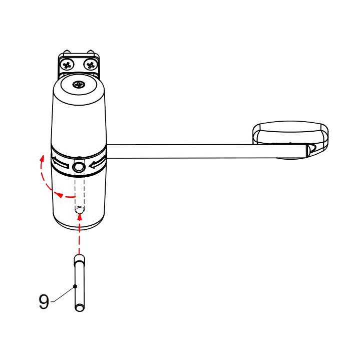 Safety Spring Door Closer – Easy to Install to Convert Hinged Doors to Self-Closing – Diecast Construction, 4-1/4 in. White, Non-Handed Door Stopper
