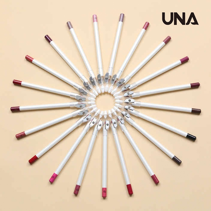Waterproof Custom Black Brown Vegan Pencils Private Label Cream Lip Liner with Sharpener