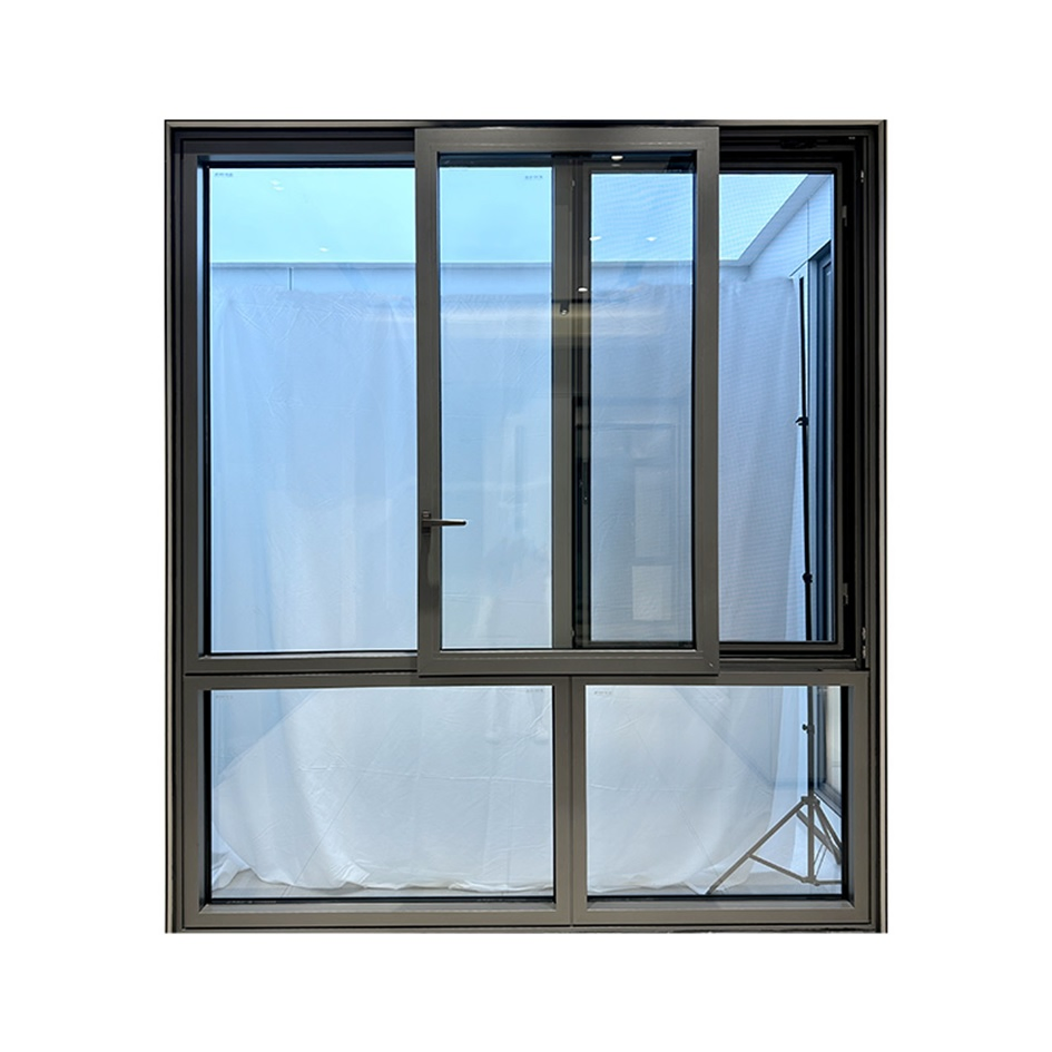 Factory Casement Anti-Theft Sliding Aluminum Double Glazed UPVC Window