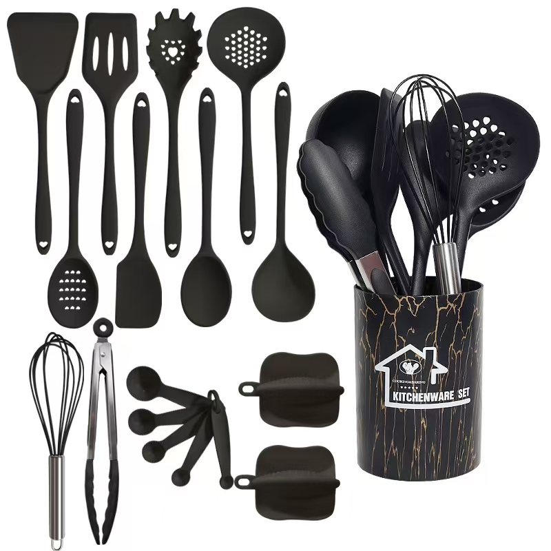 Colorful Silicone Kitchen Utensils Set - Dishwasher Safe for Everyday Use