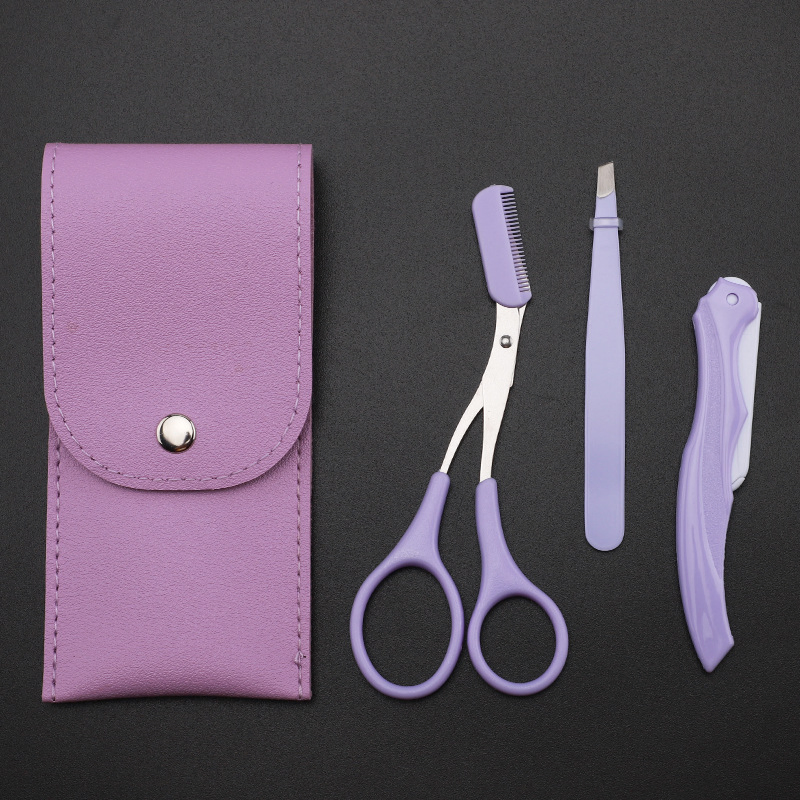 Grooming Shaping Trimming Beauty Hair Removal Folding Eyebrow Razor Kit for Women