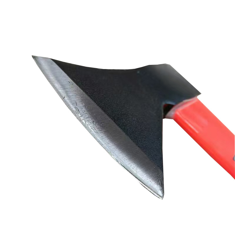 Red Hatchet with Plastic Shock-Proof Handle for Domestic Chopping Axe
