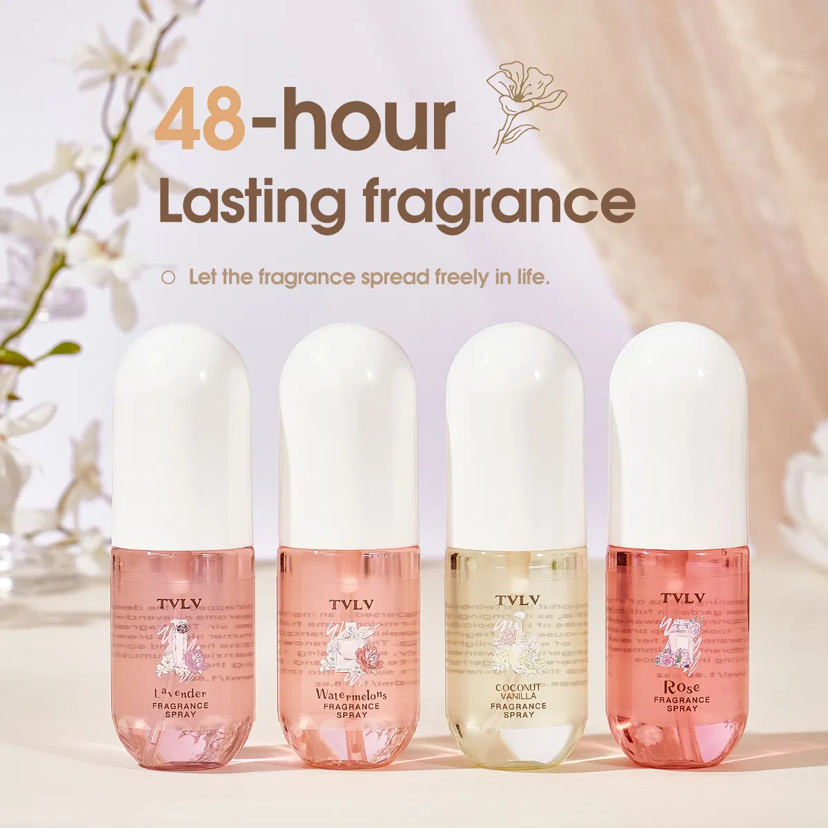 Long-Lasting Coconut Rose Scented Perfume Spray for All-Day Freshness