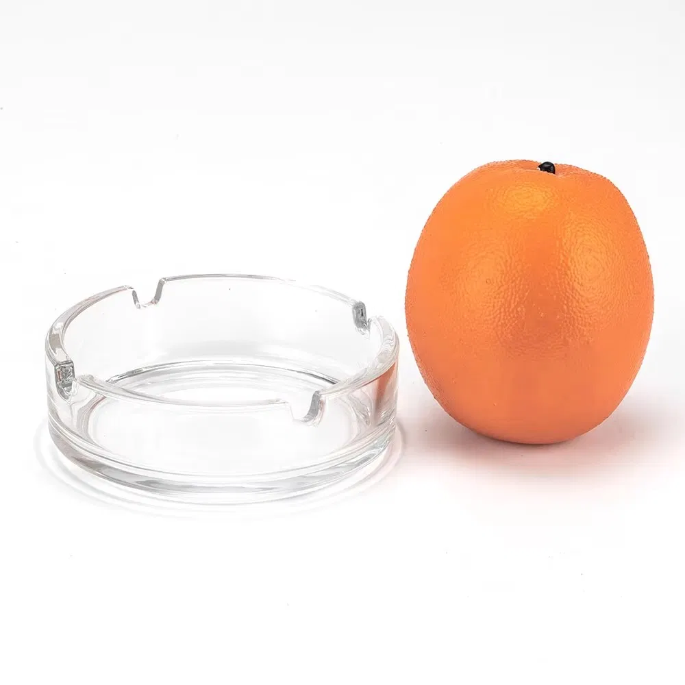 Custom Logo Small Size Round Transparent Crystal Glass Ashtray for Restaurant Hotel and Party Cigar Smoking for Hotel Restaurant