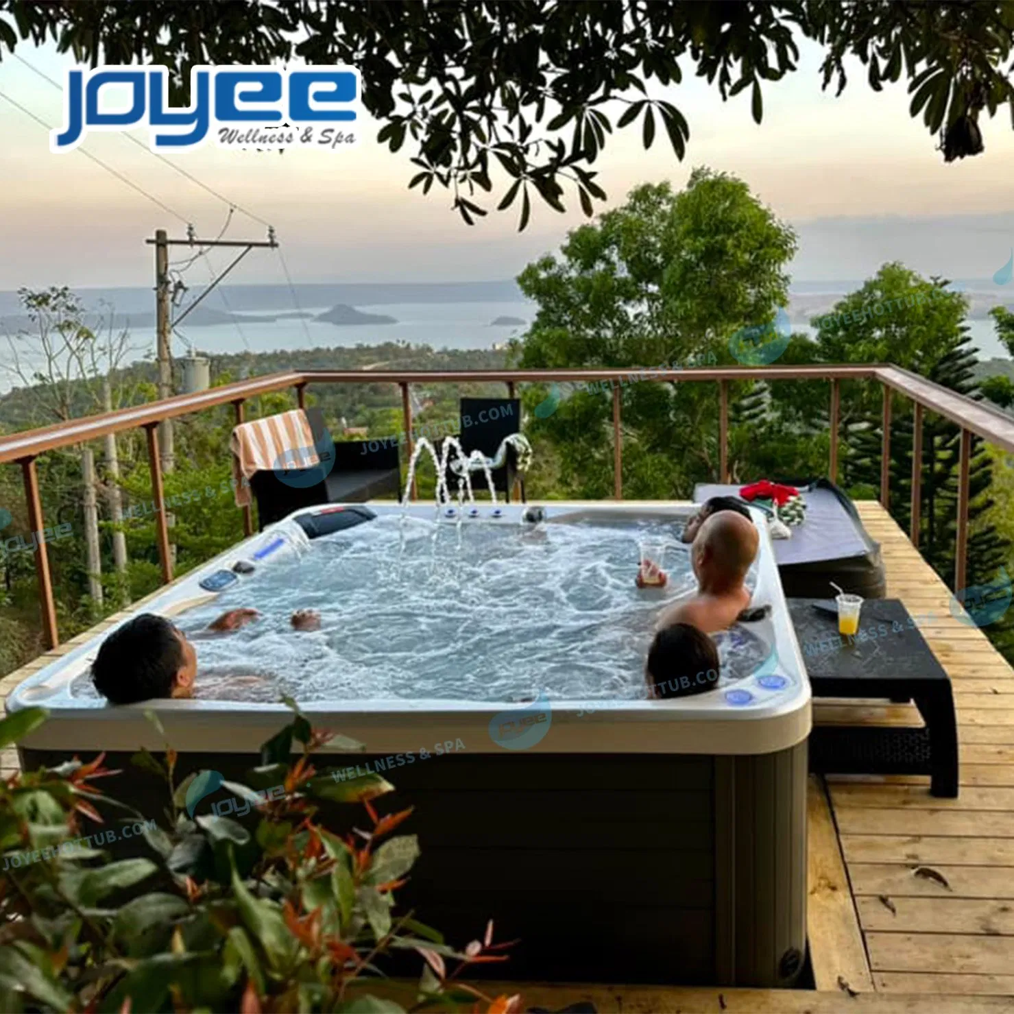 Joyee Cheap Whirlpool SPA Factory 5 Person Balboa Outdoor Hot Tub Prices