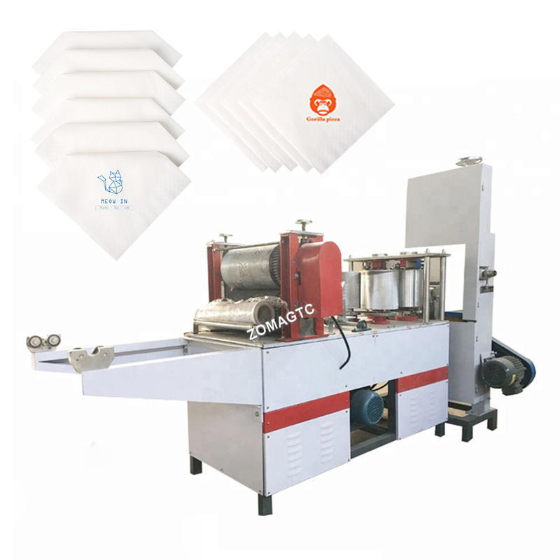 Fully Automatic Napkin/Serviette Toilet Paper Tissue Making Printing Two Color Embossing Production Folding Machine