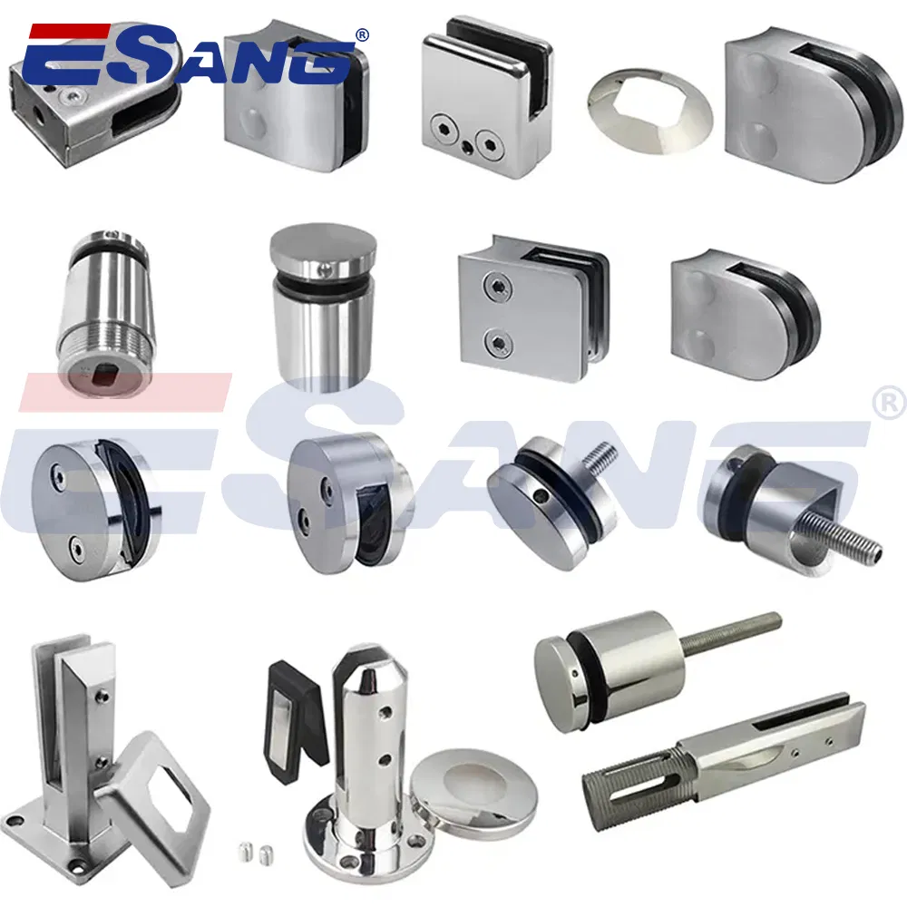 Esang Balustrade Accessories Pool Spigot Balcony 316 304 Stainless Steel Glass Railing Clamps