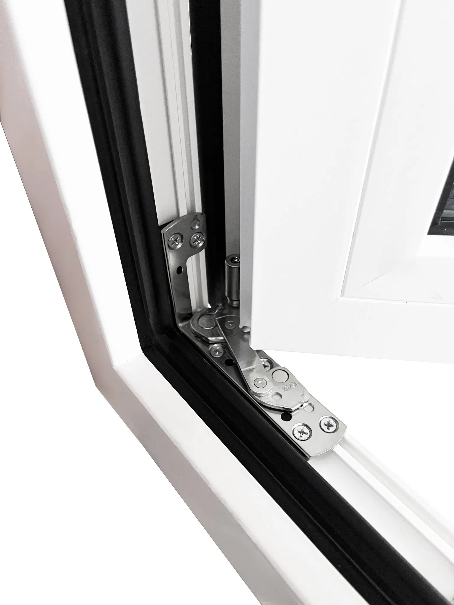 White Simple Style Plastic-Steel / UPVC Casement Windows with Hollow Transparent Tempered Glass Are Suitable for Houses.