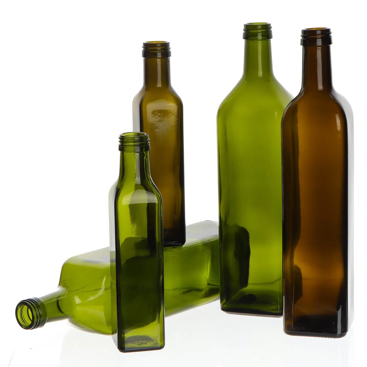 New Design 250ml 500ml 1000ml Amber Empty Glass Olive Oil Bottle with Aluminum Lid