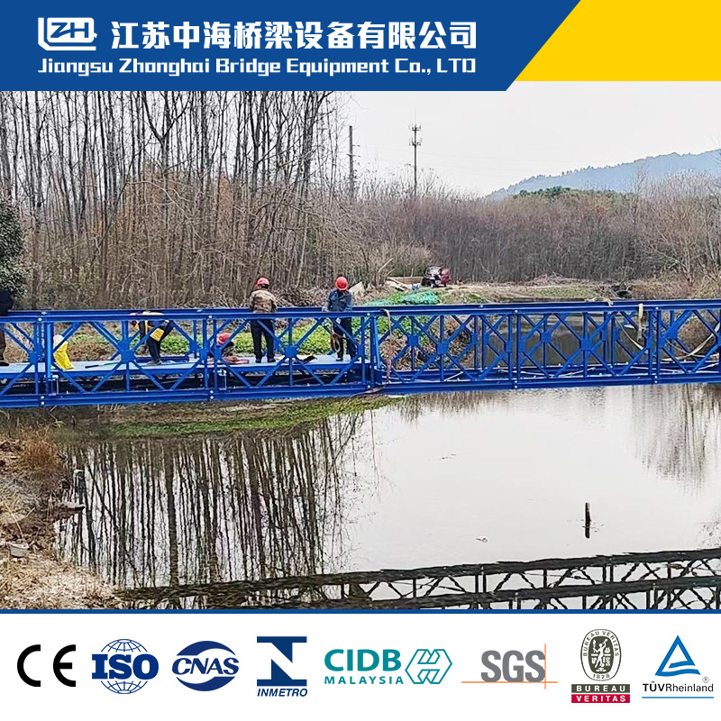 Fast Construction Heavy Duty GB Steel Painted Blue Bailey Bridge for Sale