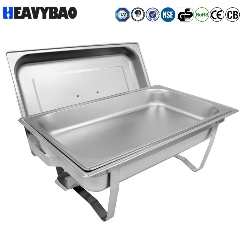Heavybao Food Warmer Rectangular Saving Dish Stainless Steel Chafing Dish for Buffet
