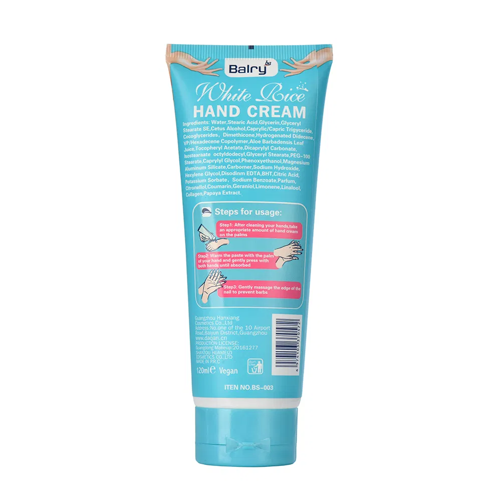 Balry Customized Available Best Quality Whitening and Anti-Aging Hand Cream for Dry Skin