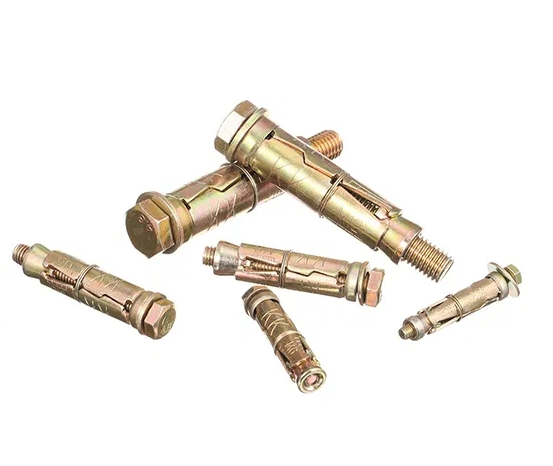 Анкерный болт распорный 4 шт, оцинкованный желтый