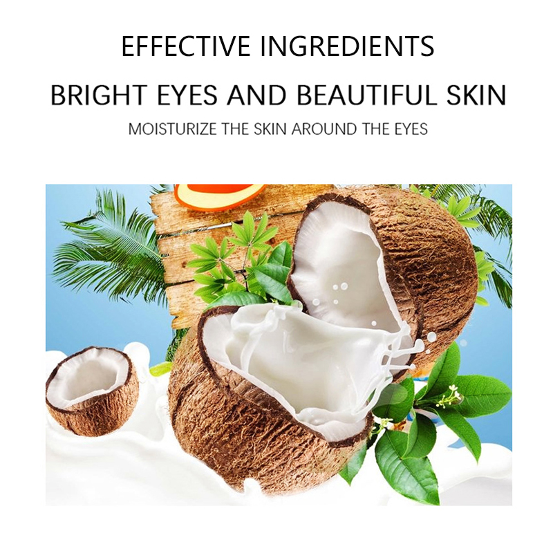 Customize Label Remove Dark Circle 100% Pure Coconut Moisturizing Patch Eye Mask Gel Pads Jelly Eye Patches