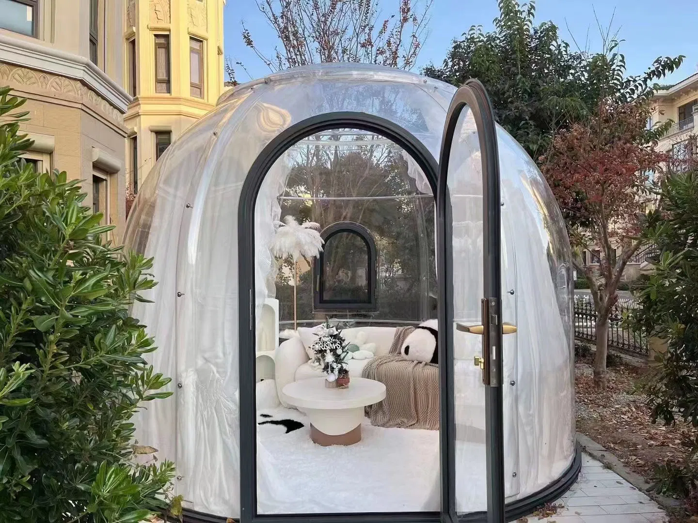 Transparent Bubble House Outdoor Patio Bubble House Spherical Polycarbonate Starry Sky Room